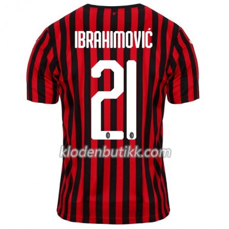 AC Milan Zlatan Ibrahimović 21 Hjemme Fotballdrakt 2019-2020 Kortermet